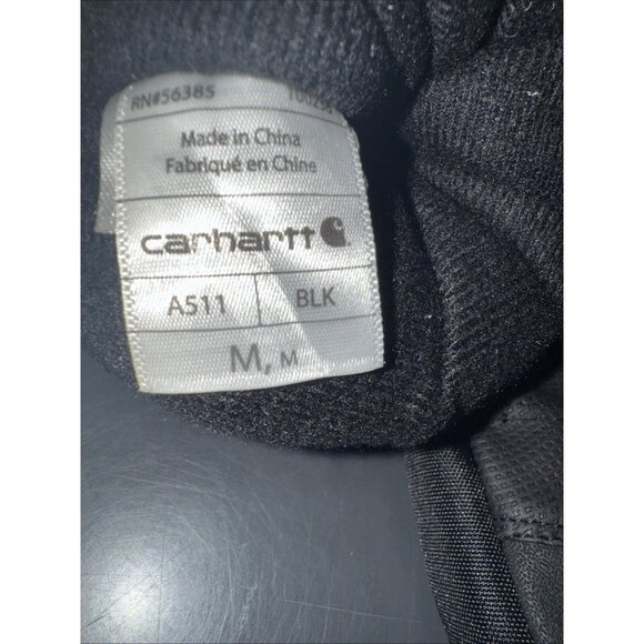 Carhartt Gloves Men's Medium Black Waterproof Insulated Knit Cuff A511 - Picture 2 of 8